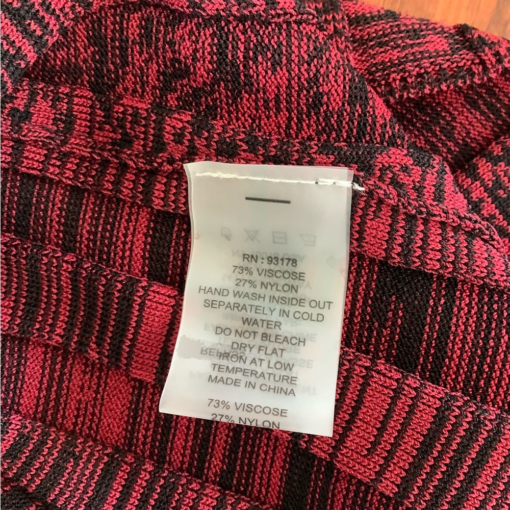 Elie Tahari Sweater Garnet Noir Ribbed Polo Midi Dress Size M• NEW WITH TAGS • - Picture 5 of 6